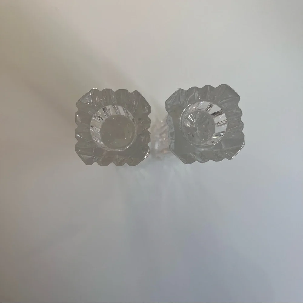 Vintage: Arnolfo di Cambio •‎ Ribbed Crystal Candlesticks (Set of 2)